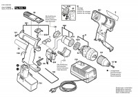 Bosch 0 601 936 627 Gsr 9,6 Ves-2 Cordless Screw Driver 9.6 V / Eu Spare Parts